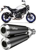 Exhaust Tip Without Sound Certification Gp Duals Stainless Steel Stainless Steel End Cap - Leovince Compatible With Suzuki Sv 650 (2016-2024)