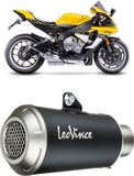 Exhaust Tip Without Sound Certification Lv-10 Steel Black Stainless Steel End Cap - Leovince Compatible With Yamaha Yzf-R1 - M 1000 (2015-2016)