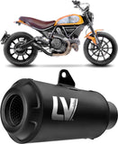 Exhaust Tip Without Sound Certification Lv One Evo Stainless Steel Carbon Fiber End Cap - Leovince Compatible With Ktm 1290 Super Adventure (2015-2016)