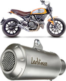 Exhaust Tip Without Sound Certification Lv-10 Stainless Steel Stainless Steel End Cap - Leovince Compatible With Ducati Scrambler 800 Classic - Icon (2017-2020)