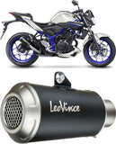 Exhaust Tip Without Sound Certification Lv-10 Carbon Fiber Stainless Steel End Cap - Leovince Compatible With Yamaha Fz-10 - Sp (2016-2020)