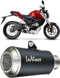 Complete Exhaust System Without Catalytic Converter And Without Sound Certification Lv-10 Steel Black Stainless Steel End Cap - Leovince Compatible With Honda Cb 125 R Neo Sports Café (2018-2020)