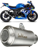 Exhaust Tip Without Sound Certification Lv-10 Stainless Steel Stainless Steel End Cap - Leovince Compatible With Suzuki Gsx-R 1000 - R (2017-2021)