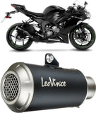 Exhaust Tip Without Sound Certification Lv-10 Steel Black Stainless Steel End Cap - Leovince Compatible With Kawasaki Zx 6R Ninja (2009-2016)