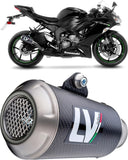 Exhaust Tip Without Sound Certification Lv-14 R Titanium Carbon Fiber End Cap - Leovince Compatible With Honda Cb 500 X (2019-2023)