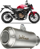 Exhaust Tip Without Sound Certification Lv-10 Stainless Steel Stainless Steel End Cap - Leovince Compatible With Honda Cb 500 F (2019-2023)