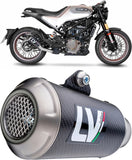 Exhaust Tip Without Sound Certification Lv-14 R Titanium Carbon Fiber End Cap - Leovince Compatible With Kawasaki Z 400 (2022-2023)
