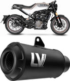 Exhaust Tip Without Sound Certification Lv One Evo Stainless Steel Carbon Fiber End Cap - Leovince Compatible With Ktm 1050 Adventure (2015-2016)