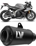 Exhaust Tip Without Sound Certification Lv One Evo Stainless Steel Carbon Fiber End Cap - Leovince Compatible With Kawasaki Z 750 (2007-2014)