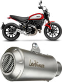 Exhaust Tip Without Sound Certification Lv-10 Stainless Steel Stainless Steel End Cap - Leovince Compatible With Ducati Scrambler 800 Icon (2021-2022)
