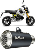 Complete Exhaust System Without Catalytic Converter And Without Sound Certification Lv-10 Steel Black Stainless Steel End Cap - Leovince Compatible With Honda Msx 125 (2022-2024)