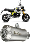 Complete Exhaust System Without Catalytic Converter And Without Sound Certification Lv-10 Stainless Steel Stainless Steel End Cap - Leovince Compatible With Honda Grom 125 (2022-2024)