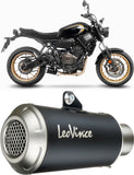Complete Exhaust System Without Catalytic Converter And Without Sound Certification Lv-10 Steel Black Stainless Steel End Cap - Leovince Compatible With Yamaha Yzf-R7 700 (2021-2024)