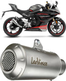 Exhaust Tip Without Sound Certification Lv-10 Stainless Steel Stainless Steel End Cap - Leovince Compatible With Cfmoto 450 Ss - Sr (2023-2024)