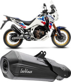 Exhaust Tip Without Sound Certification Lv-12 R Stainless Steel Carbon Fiber End Cap - Leovince Compatible With Honda Crf 1100 L Africa Twin (2024-2026)