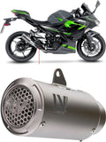 Exhaust Tip Without Sound Certification Lv Corsa S Titanium Stainless Steel End Cap - Leovince Compatible With Kawasaki Ninja 500 - Se (2024-2026)