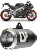 Exhaust Tip Without Sound Certification Lv-10 Carbon Fiber Stainless Steel End Cap - Leovince Compatible With Husqvarna Svartpilen 401 (2020-2023)