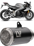 Exhaust Tip Without Sound Certification Lv Corsa S Steel Black Stainless Steel End Cap - Leovince Compatible With Aprilia Rsv4 1000 Rr (2019-2020)