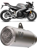Exhaust Tip Without Sound Certification Lv Corsa S Titanium Stainless Steel End Cap - Leovince Compatible With Aprilia Rsv4 1100 (2021-2024)