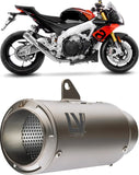 Exhaust Tip Without Sound Certification Lv Corsa Titanium Stainless Steel End Cap - Leovince Compatible With Aprilia Tuono V4 1100 (2021-2024)