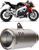 Exhaust Tip Without Sound Certification Lv Corsa Titanium Stainless Steel End Cap - Leovince Compatible With Aprilia Tuono V4 1100 (2019-2020)