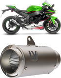 Exhaust Tip Without Sound Certification Lv Corsa Titanium Stainless Steel End Cap - Leovince Compatible With Kawasaki Zx 10Rr Ninja (2017-2020)