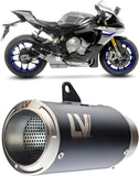 Exhaust Tip Without Sound Certification Lv Corsa Steel Black Stainless Steel End Cap - Leovince Compatible With Yamaha Yzf-R1 - M 1000 (2017-2019)