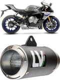 Exhaust Tip Without Sound Certification Lv Corsa Carbon Fiber Stainless Steel End Cap - Leovince Compatible With Yamaha Yzf-R1 - M 1000 (2020-2025)