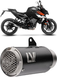 Exhaust Tip Without Sound Certification Lv Corsa S Steel Black Stainless Steel End Cap - Leovince Compatible With Ktm 990 Duke - R (2024-2026)