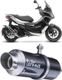 Complete Exhaust System Without Catalytic Converter And Without Sound Certification Gp Corsa Carbon Fiber - Leovince Compatible With Aprilia Sr Gt 200 - Sport (2022-2024)