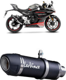 Exhaust Tip Without Sound Certification Gp Corsa Evo Carbon Fiber - Leovince Compatible With Cfmoto 450 Ss - Sr (2023-2024)