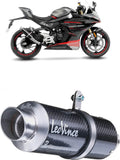 Exhaust Tip Without Sound Certification Gp Corsa Carbon Fiber - Leovince Compatible With Cfmoto 450 Ss - Sr (2023-2024)