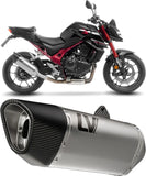 Exhaust Tip Without Sound Certification Lv-14 R Stainless Steel Carbon Fiber End Cap - Leovince Compatible With Honda Cb 750 Hornet (2025-2026)