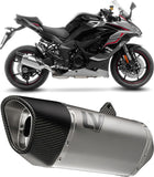 Exhaust Tip Without Sound Certification Lv-14 R Titanium Carbon Fiber End Cap - Leovince Compatible With Kawasaki Ninja 1000 Sx (2025-2026)