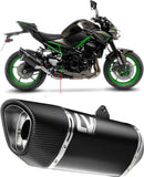 Exhaust Tip Without Sound Certification Lv-14 R Steel Black Carbon Fiber End Cap - Leovince Compatible With Kawasaki Z 900 (2017-2019)