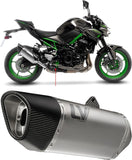 Exhaust Tip Without Sound Certification Lv-14 R Titanium Carbon Fiber End Cap - Leovince Compatible With Kawasaki Z 900 (2017-2019)