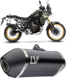 Exhaust Tip Without Sound Certification Lv-14 Steel Black Carbon Fiber End Cap - Leovince Compatible With Yamaha Ténéré 700 Rally (2025-2026)