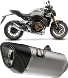 Complete Exhaust System Without Catalytic Converter And Without Sound Certification Lv-14 R Stainless Steel Carbon Fiber End Cap - Leovince Compatible With Honda Cb 650 R Neo Sports Café (2019-2026)