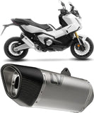 Exhaust Tip Without Sound Certification Lv-14 R Titanium Carbon Fiber End Cap - Leovince Compatible With Honda Forza 750 (2021-2024)