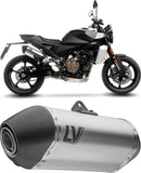 Exhaust Tip Without Sound Certification Lv-14 Titanium Carbon Fiber End Cap - Leovince Compatible With Husqvarna Svartpilen 801 (2024-2026)