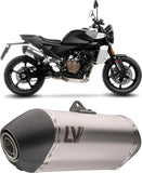 Exhaust Tip Without Sound Certification Lv-14 Stainless Steel Carbon Fiber End Cap - Leovince Compatible With Husqvarna Svartpilen 801 (2024-2026)