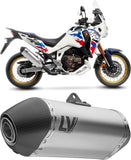 Exhaust Tip Without Sound Certification Lv-14 Titanium Carbon Fiber End Cap - Leovince Compatible With Honda Crf 1100 L Africa Twin (2024-2026)