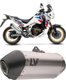 Exhaust Tip Without Sound Certification Lv-14 Stainless Steel Carbon Fiber End Cap - Leovince Compatible With Honda Crf 1100 L Africa Twin (2024-2026)