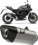 Exhaust Tip Without Sound Certification Lv-14 R Stainless Steel Carbon Fiber End Cap - Leovince Compatible With Honda Cb 1000 Hornet - Sp (2025-2026)
