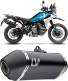 Exhaust Tip Without Sound Certification Lv-14 Steel Black Carbon Fiber End Cap - Leovince Compatible With Cfmoto Ibex 800 E (2025-2026)