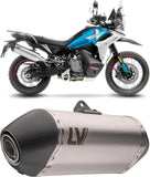 Exhaust Tip Without Sound Certification Lv-14 Stainless Steel Carbon Fiber End Cap - Leovince Compatible With Cfmoto 800 Mt (2025-2026)