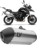 Exhaust Tip Without Sound Certification Lv-14 Titanium Carbon Fiber End Cap - Leovince Compatible With Benelli Trk 702 - X (2023-2024)