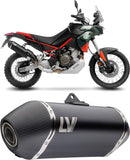 Exhaust Tip Without Sound Certification Lv-14 Steel Black Carbon Fiber End Cap - Leovince Compatible With Aprilia Tuareg 660 (2025-2026)