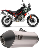 Exhaust Tip Without Sound Certification Lv-14 Stainless Steel Carbon Fiber End Cap - Leovince Compatible With Aprilia Tuareg 660 (2025-2026)