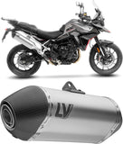Exhaust Tip Without Sound Certification Lv-14 Titanium Carbon Fiber End Cap - Leovince Compatible With Triumph Tiger 900 Gt Pro (2024-2026)